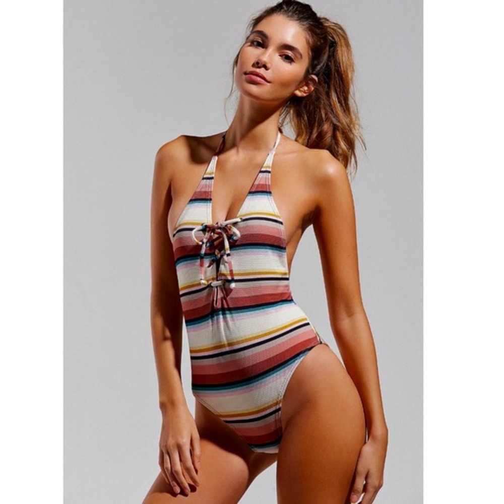 Billabong Striped “Easy Daze” One piece suit